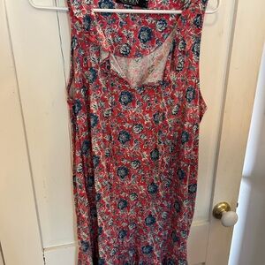 Ralph Lauren Red and Blue Floral Dress